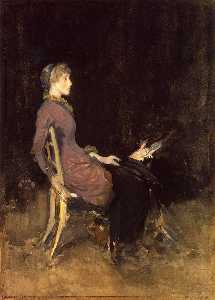 James Abbott Mcneill Whistler - Black and Red aka Study in Black and Gold (Madge O-Donoghue)
