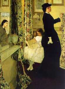 James Abbott Mcneill Whistler - Harmony in Green and Rose The Music Room