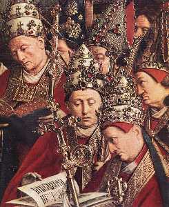 Jan Van Eyck - The Ghent Altarpiece Adoration of the Lamb (detail bottom right)