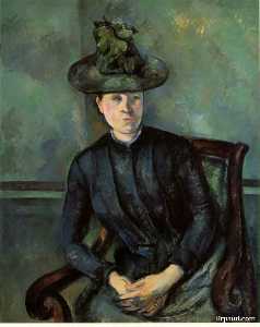 Paul Cezanne - Woman in a Green Hat (Madame Cezanne)