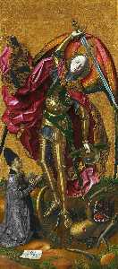 Bartolomé Bermejo - Saint Michael Triumphs over the Devil