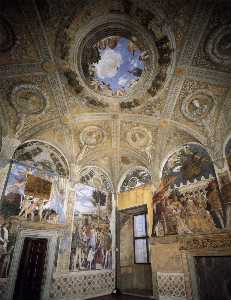 Andrea Mantegna - DucalPalace - View of the west and north walls and the ceiling