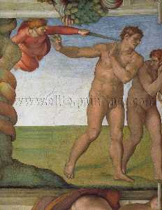 Michelangelo Buonarroti - Genesis The Fall and Expulsion from Paradise The Expulsion