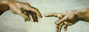 Michelangelo Buonarroti - The hands of God and Adam