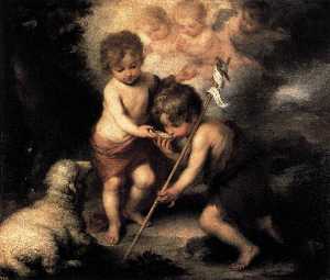 Bartolome Esteban Murillo - Infant Christ Offering a Drink of Water to St John