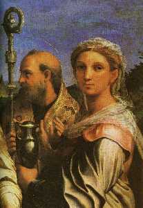 Raphael (Raffaello Sanzio Da Urbino) - St Cecilia with Sts Paul John Evangelists Augustine and Mary Magdalene d1