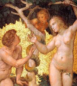 Raphael (Raffaello Sanzio Da Urbino) - Stanza Della Segnatura - Adam and Eve