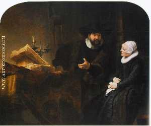 Rembrandt Van Rijn - The mennonite minister cornelis claesz