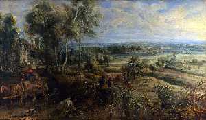 Peter Paul Rubens - An Autumn Landscape with a View of Het Steen