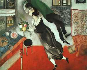 Marc Chagall - The Birthday, oil on canvas, Moma NY