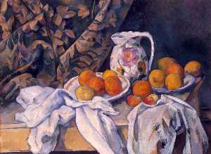 Paul Cezanne - Still life with a Curtain. ca1895, Eremi