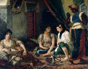 Eugène Delacroix - Algerian Women in Their Apartments, - (180x229)