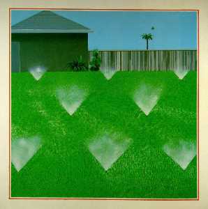David Hockney - Lawn sprinkled
