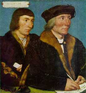 Hans Holbein The Younger - Double portrait of sir thomas godsalve gemäldeg