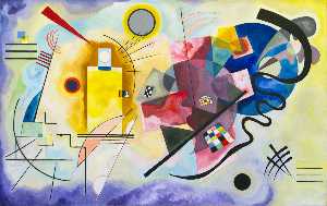 Wassily Kandinsky - Yellow-Red-Blue, oil on canvas, Musée Nation