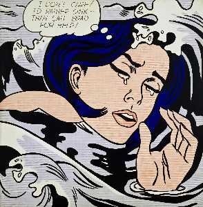 Roy Lichtenstein - Drowning girl oversize -