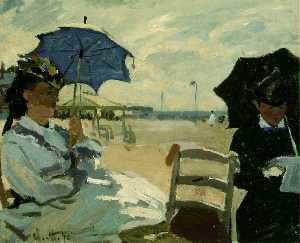 Claude Monet - The Beach at Trouville, NG London