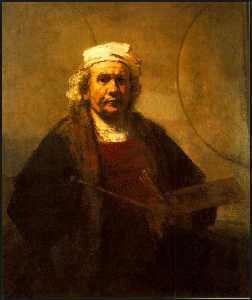Rembrandt Van Rijn - Self-Portrait with Two Circles - (own a famous paintings reproduction)