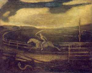 Albert Pinkham Ryder - The race track - (own a famous paintings reproduction)