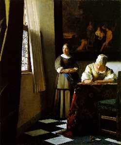 Johannes Vermeer - Lady writing