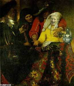 Johannes Vermeer - The procuress, Gemaldegalerie Alte