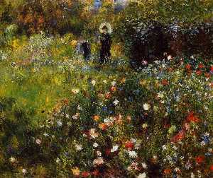 Pierre-Auguste Renoir - Summer Landscape (Woman with a Parasol in a Garden)
