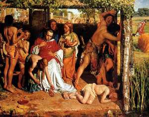 William Holman Hunt - A Converted British Family Sheltering a Christian Missionary