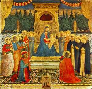 Fra Angelico - Madonna with the Child, Saints and Crucifixion