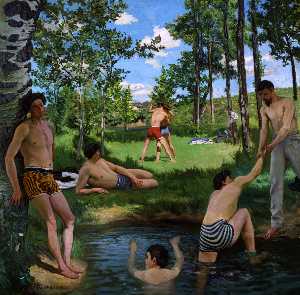 Jean Frederic Bazille - Summer Scene (Bathers)