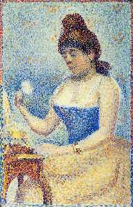 Georges Pierre Seurat - Young Woman Powdering Herself (Study)