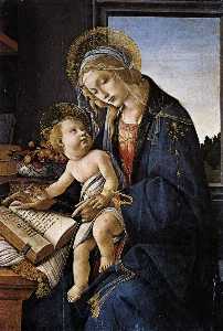 Sandro Botticelli - Madonna of the Book (Madonna del