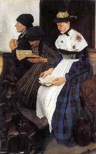 Wilhelm Maria Hubertus Leibl - Three Women in Church