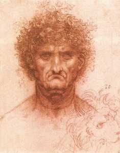Leonardo Da Vinci - Study of the Heads of an Old Man and a Youth