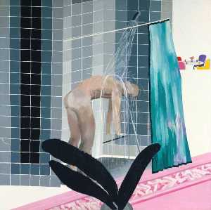 David Hockney - Man in Shower in Beverly Hills