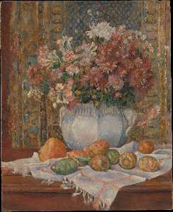 Pierre-Auguste Renoir - Still Life with Flowers and Prickly Pears (ca. (1885))
