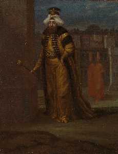 Jean Baptiste Vanmour - English 24th Sultan and 103rd Calip of Islam, Mahmud I (1696–1754). Türkçe 24. Osmanlı Padişahı ve 103. İslam Halifesi I. Mahmud (1680–1739)