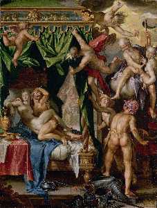 Joachim Antonisz Wtewael - Mars and Venus Surprised by the Gods
