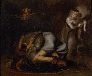 Henry Fuseli (Johann Heinrich Füssli) - Scene of Witches, from The Masque of Queens by Ben Jonson