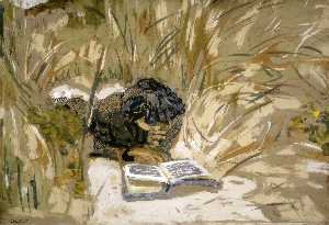 Jean Edouard Vuillard - Woman Reading in the Reeds, Saint Jacut de la mer