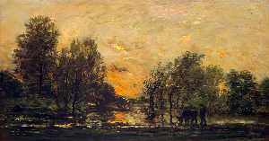 Charles François Daubigny - Sunset