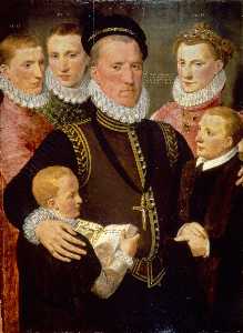 Frans The Elder Pourbus - George (c.1531–1585), 5th Lord Seton, and his Family
