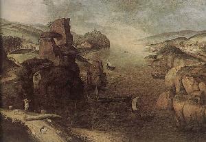 Pieter Bruegel The Elder - Landscape with Christ Appearing to the Apostles at the Sea of Tiberias