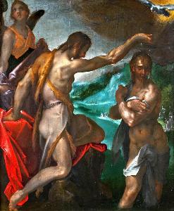 Bartholomeus Spranger - The Baptism of Christ