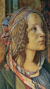 Sandro Botticelli - Detail of St. Catherine from Virgin and Child with Saints, the Altarpiece of San Barnabas