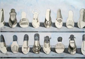Wayne Thiebaud - Shoe Rows