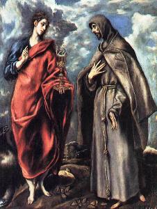 El Greco (Doménikos Theotokopoulos) - St. John the Evangelist and St. Francis
