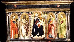 Taddeo Gaddi - Madonna and Child Enthroned with Saints