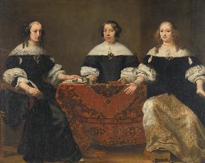 Ferdinand Bol - Portretten Van Drie Regentessen Van Het Leprozenhuis in Amsterdam