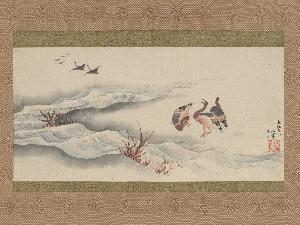 Katsushika Hokusai - Wild Geese and Water