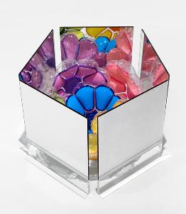 Jeff Koons - Five Double-Sided Floor Mirrors with Inflatable Flowers (Short Blue, Short Orange, Short Pink, Short Purple, Short Yellow)